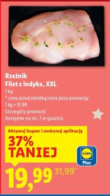 Filet z indyka, XXL 1kg promocja w Lidl