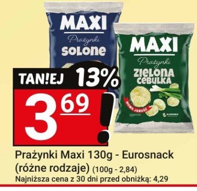 Prażynki Maxi 130g - Eurosnack (różne rodzaje) promocja w Hitpol