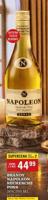 Brandy Napoleon Recherché Pons 36% 700 ml promocja w Biedronka