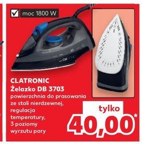 Zelazko db 3703 Clatronic promocja