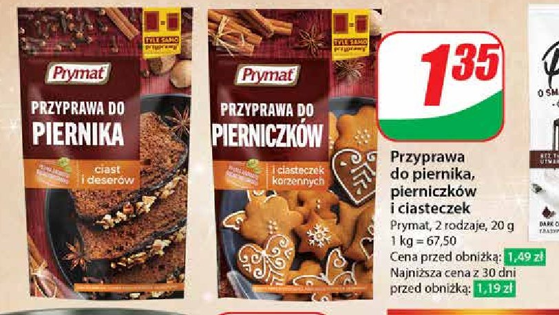 Przyprawa do pierniczków i ciasteczek Prymat promocja w Dino