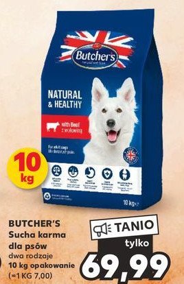 Karma dla psa z wołowiną Butcher's natural & healthy promocja