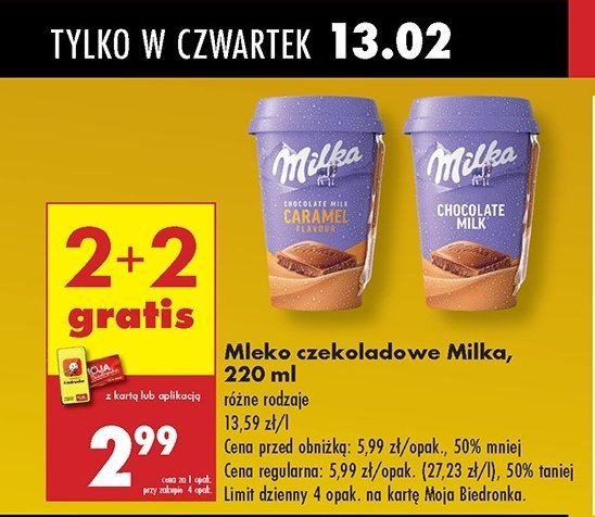 Napój chocolate caramel Milka promocja