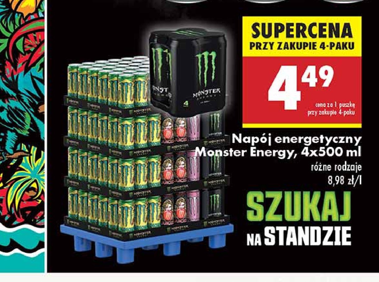 Napój energetyczny bad apple Monster energy juiced promocja w Biedronka