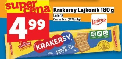 Krakersy Lajkonik 180 g promocja w TOPAZ