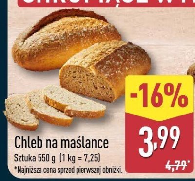 Chleb na maślance promocja w Aldi