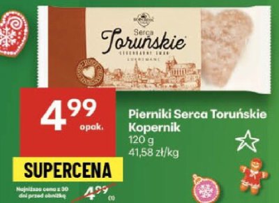 Pierniki Serca Toruńskie Kopernik 120g promocja w Delikatesy Centrum