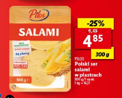 Ser salami plastry Pilos promocja