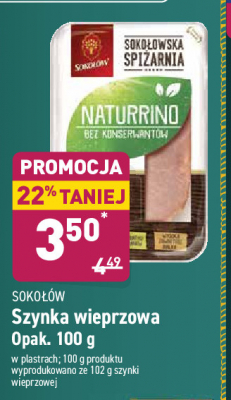 Szynka wędzona naturrino Sokołów sokołowska spiżarnia promocja