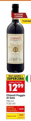 Wino Chianti Poggio Al Sale czerwone wytrawne promocja w Biedronka