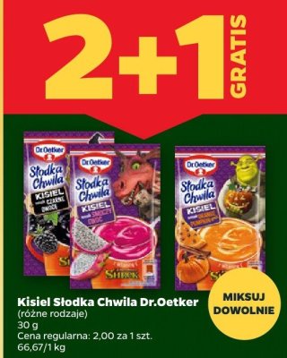 Kisiel Słodka Chwila, różne rodzaje 2+1 GRATIS promocja w Netto