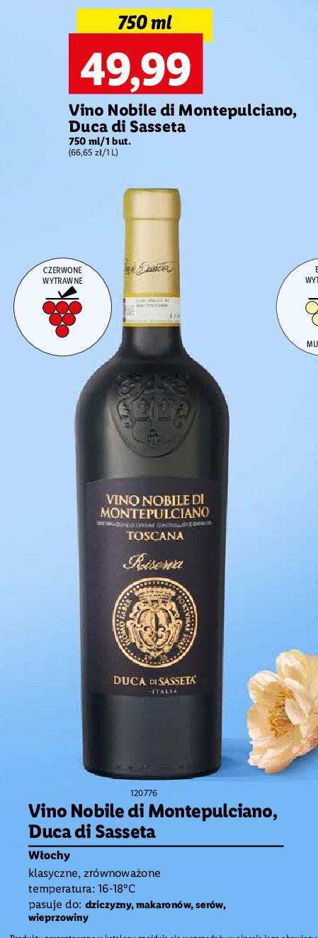 Wino NOBILE DI MONTEPULCIANO promocja w Lidl