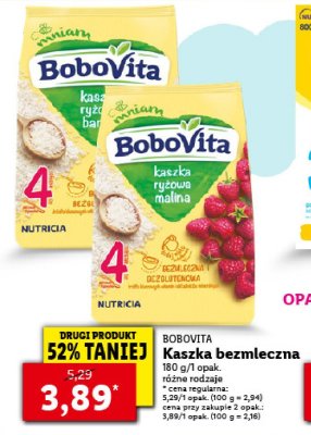 Kaszka ryżowa malinowa Bobovita promocja