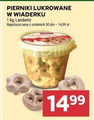 Pierniki lukrowane w wiaderku Lambertz promocja w Stokrotka