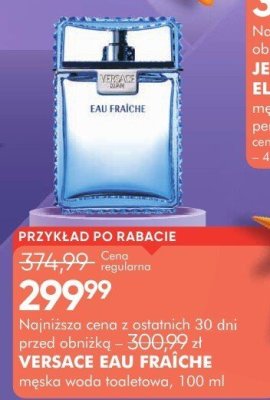 Woda toaletowa męska Versace Eau Fraiche promocja w Super-Pharm