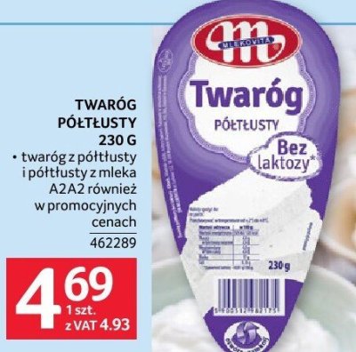 Twaróg półtłusty Mlekovita 230g promocja w Selgros