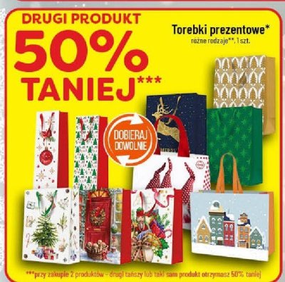 Torebki prezentowe różne rodzaje promocja w POLOmarket