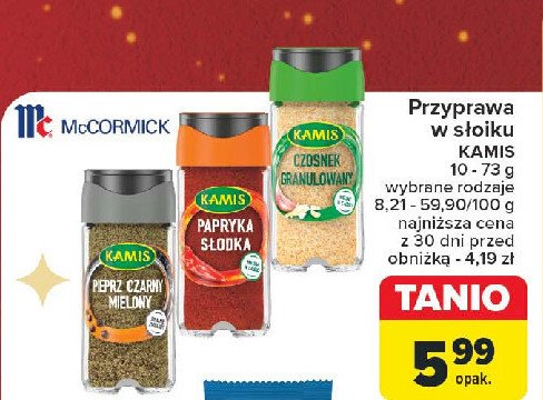 Czosnek granulowany posypywaczka Kamis promocja