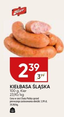 Kie艂basa 艣l膮ska z indyka promocja w Chata Polska