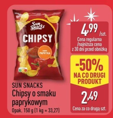 Chipsy o smaku paprykowym promocja w Aldi