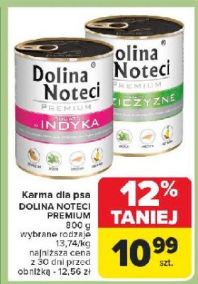 Karma dla psa bogata w indyka Dolina noteci promocja
