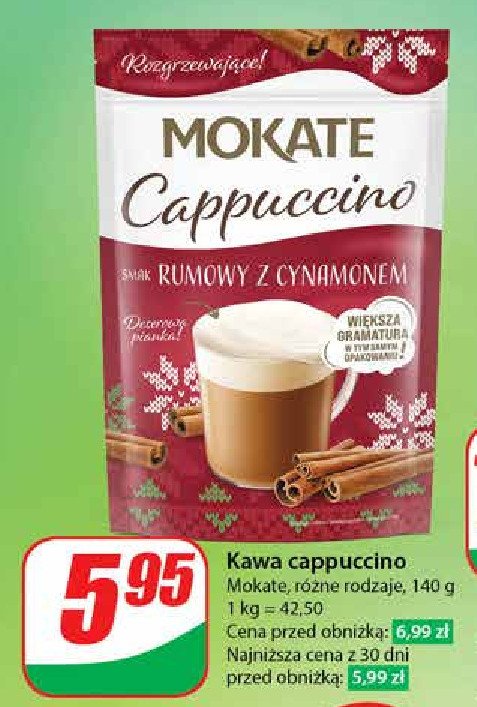 Cappuccino rumowe z cynamonem Mokate cappuccino promocja w Dino