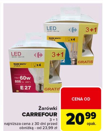 Żarówki 60 w b22 Carrefour promocja