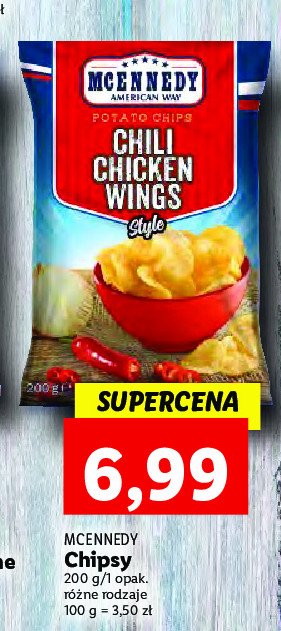 Chipsy chicken wings Mcennedy promocja