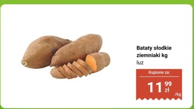 Bataty słodkie ziemniaki luz promocja w Biedronka