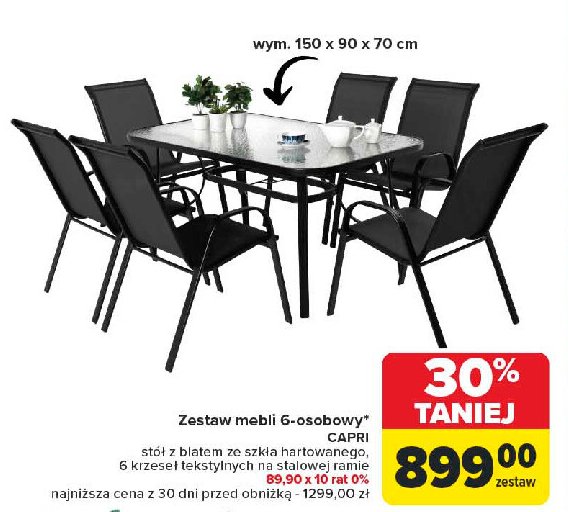 Zestaw mebli capri promocja w Carrefour