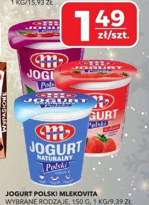 Jogurt polski Mlekovita wybrane rodzaje 150g promocja w Top Market
