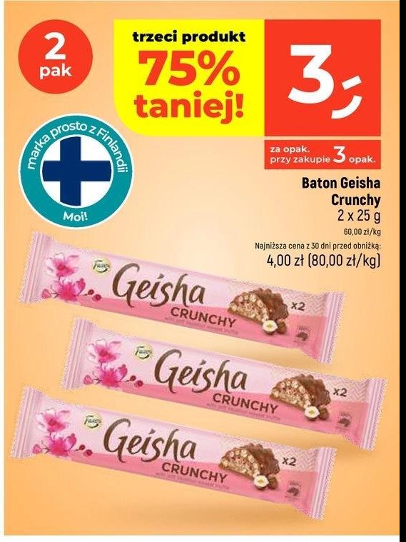 Baton crunchy FAZER GEISHA promocja