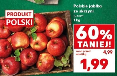 Jabłka polskie ze skrzyni luzem 1kg promocja w Kaufland