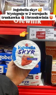 Jogurt Jogobella Skyr truskawka lub brzoskwinia promocja w Lidl