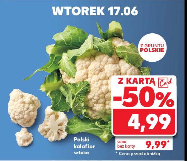 Kalafior polska promocja w Kaufland