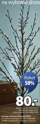 Drzewko świecące zewnętrzne VALE promocja w Jysk