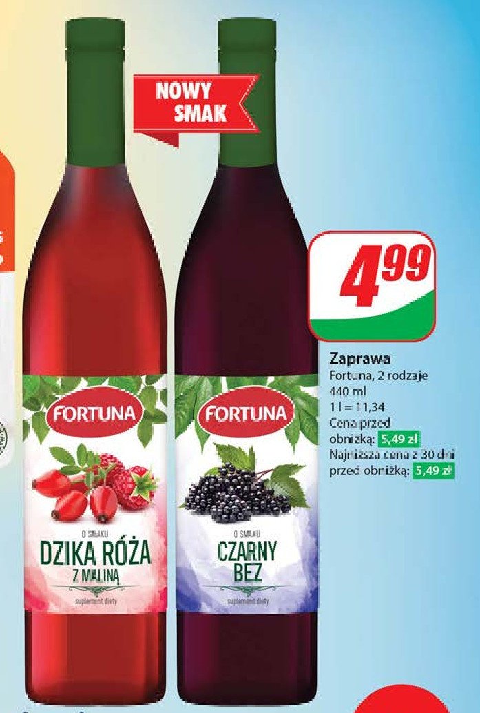 Syrop dzika róża Fortuna promocja w Dino