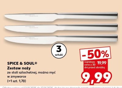 Zestaw noży 3 sztuki promocja w Kaufland