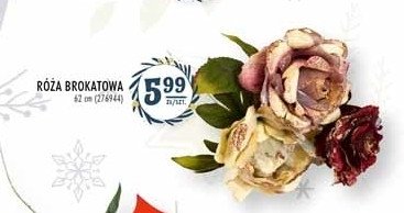 Róża brokatowa 62 cm promocja