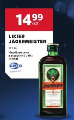 Likier Jägermeister 100 ml promocja w Stokrotka