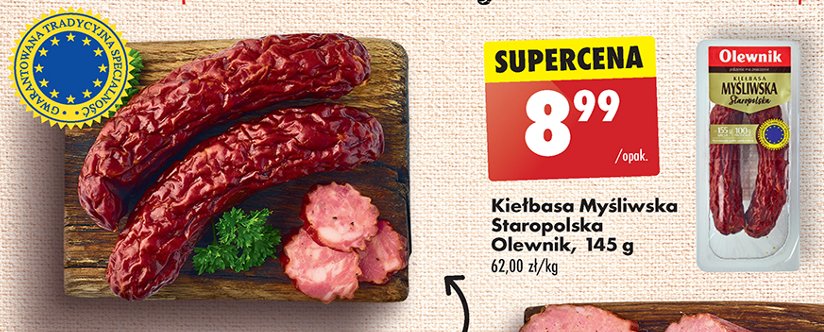 Kiełbasa myśliwska staropolska Olewnik promocja