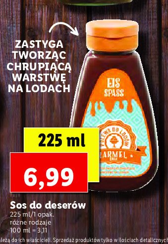 Polewa do lodów karmel promocja