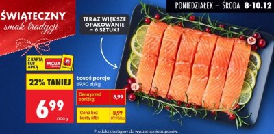 Łosoś porcje promocja w Biedronka