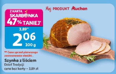 Szynka z liściem promocja w Auchan