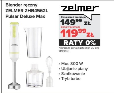 Blender ręczny ZHB4562L Pulsar Deluxe Max promocja w NEONET