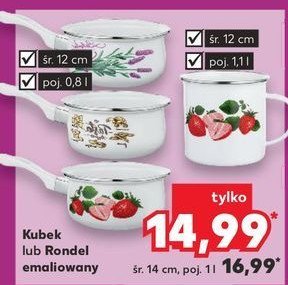 Kubek emalia 12 cm promocja