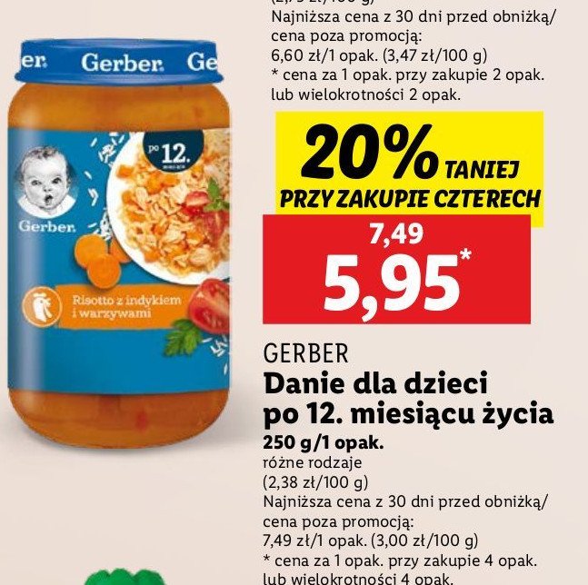 Bukiet warzyw z indykiem i batatami Gerber promocja