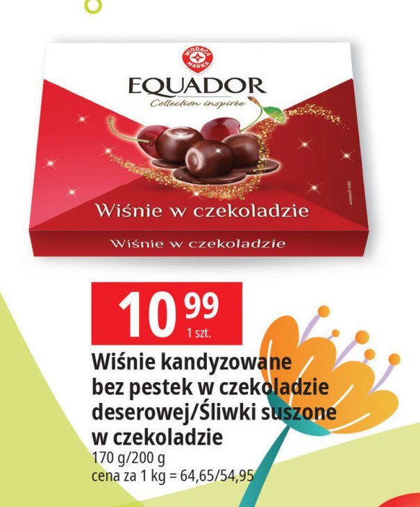 Śliwki w czekoladzie Wiodąca marka equador promocja