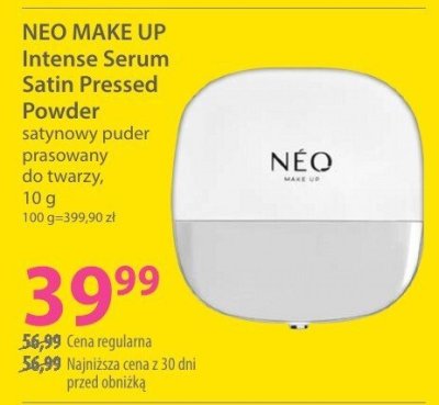 Puder satynowy prasowany do twarzy NEO MAKE UP Intense Serum Satin Pressed Powder 10 g promocja w Hebe