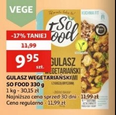 Gulasz wegetaria艅ski z pieczarkami i z kasz膮 gryczan膮 So food promocja